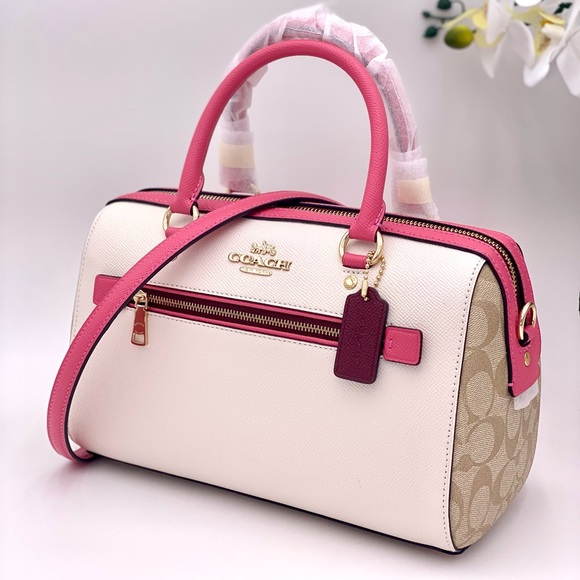 Coach Handbags - Coach Rowan Satchel In Colorblock Signature